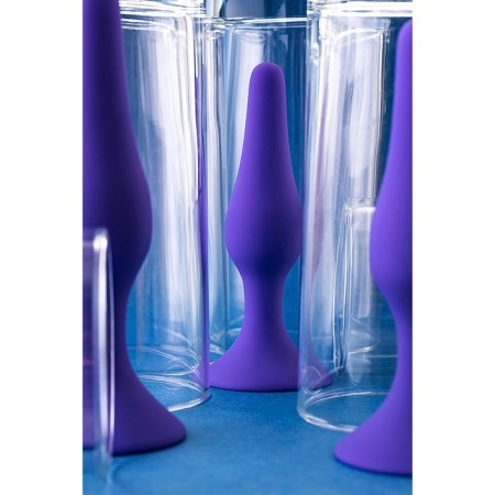 Anal plug A-Toys by Toyfa, silicone, purple, 10.2 cm-3