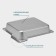 Gastrootiness 2/3 of stainless steel, 65 mm, 35.5 × 32.5 × 6.5 cm, thickness 0.8 mm