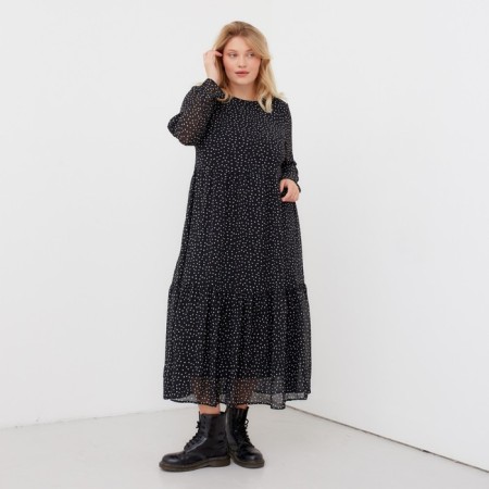 Women's dress Midy Mist Plus-Size, R.50, Black