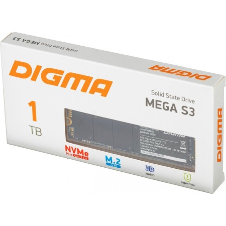 SSD Digma PCIE 3.0 X4 1TB DGSM3001TS33T MEGA S3 M.2 2280-9