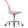 Computer chair Kolin Metal/Eco -leather/plastic, chrome/pink/white 49x56x78 cm