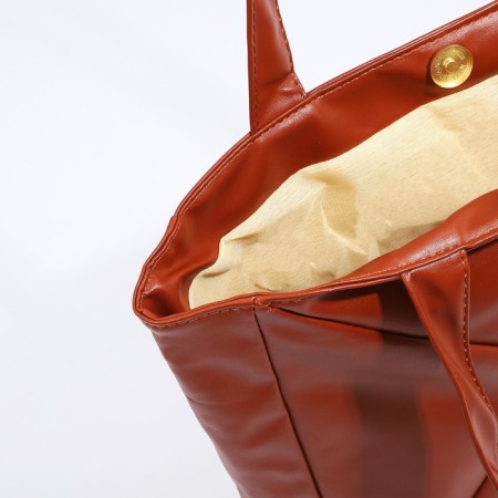 Shopper bag on magnet, brown color-4