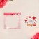 Valentine postcard with a strict-layer Love, 10 × 10 cm