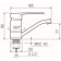 Kitchen mixer "RMS" SL52-004FB-15, single-leaf, spill 150 mm, zinc, chromium