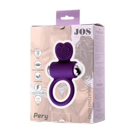 Vibrookol with cilia Jos Pery, silicone, purple, 9 cm-4