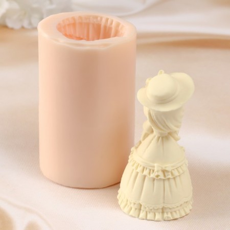 Silicone Mold "Girl with Hare" 5x4x8.5 cm-2
