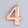 Candle for the Cake "European Giant", a number 4, 7 cm, pink gold