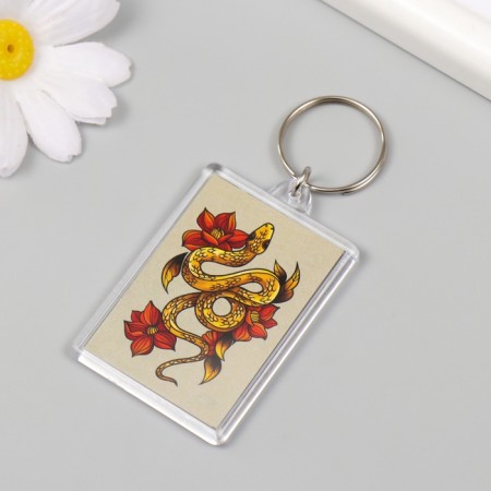 Acrylic key "Golden Snake" 3.5x5 cm-2