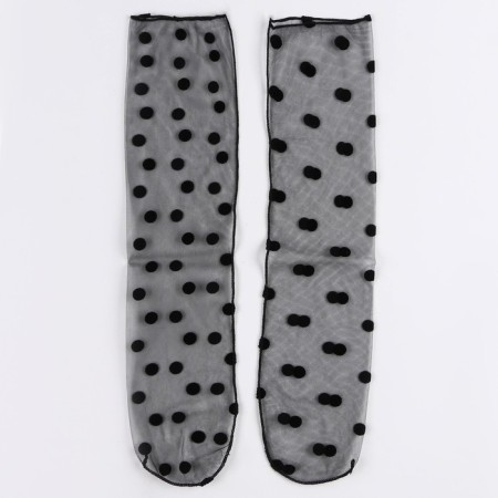 Carnival accessory, socks, black in polka dots-4