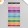 Stick plastic rhinestones "Rainbow 16 colors" d = 0.6 cm 32x10.5 cm