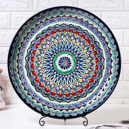 Largan Rishtan ceramics "Patterns", 46 cm, Blue Mix-1