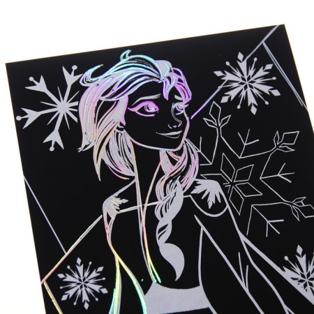 Engraving with a rainbow holographic base, A5 format, cold heart