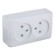 Double SE SE "Study", 16 A, 250 V, overhead, without salary, IP20, white, PA16-005B