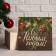 Gift box with a hide cover "Happy New Year, cones", 20x20x10 cm, print