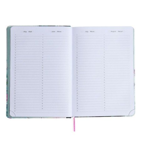 Leduced Diary A5, 160 sheets, Devente.elizabeth, firm artificial leather cover with foam rubber, color slice, a, block 70 g/m2, blue-5