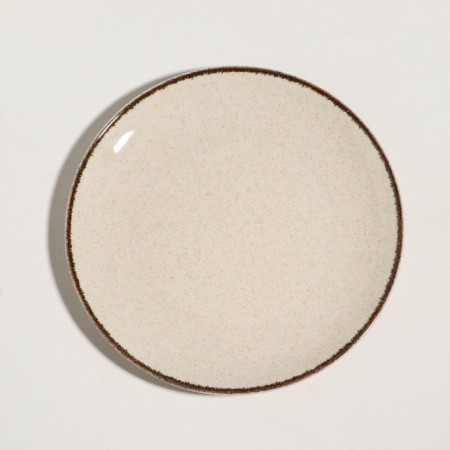 Plate "Pearl", d = 25 cm, beige, porcelain
