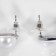 Earrings with pearls "ball", beads for lowering, white color in silver