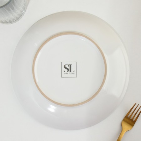 Ceramic plate "Avocado", 22.5 cm, white color-4