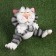 Garden figure "Cat" Gray, 22x33cm