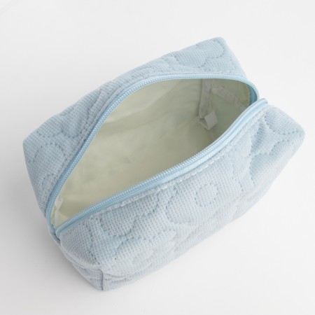 Cosmetic bag with lightning, blue color-2