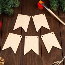 Flags for garlands, 5pcs, 70 x 110mm