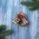 Decoration Christmas tree "Bell brown Bow volume" 8x10.5 cm, gold