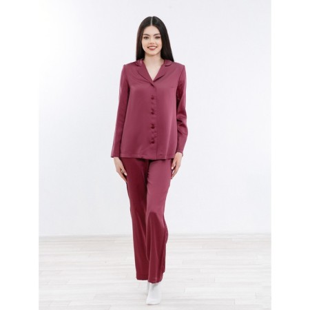 Women's pants, size 44, burgundy color-1