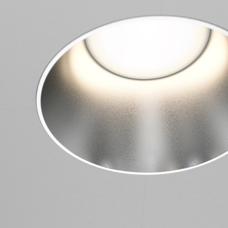 Building lamp Technical DL051-01-GU10 -RD-WS, GU10, 1x20 W, 140x140x55 mm, matte silver-1