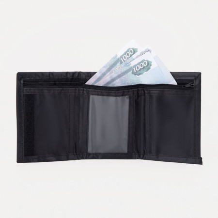 Male purse on Velcro Textura, blue color-3