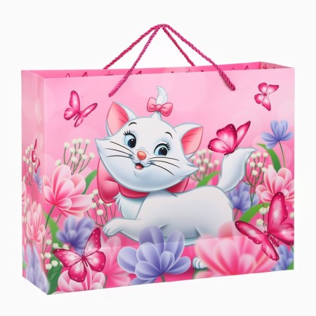 Gift Package Laminated with sparkles, cats aristocrats, 40x31x11.5 cm-1