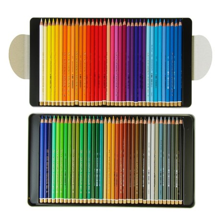 Artistic pencils 72 colors, Koh-I-Noor Polycolor 3827, soft, in a metal pencil case-2