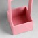Kashpo - wooden box 13.5x13.5x30 cm pink coral