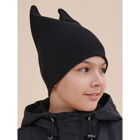 Children's hat, size 48-50, black color-3