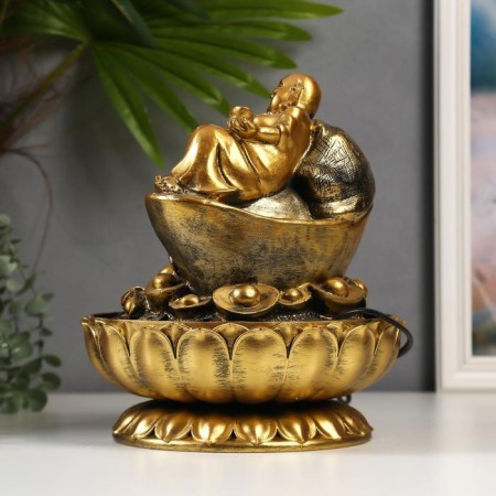 The desktop fountain from the network, the backlight "Golden Hote and the Gold Eats" 31x24x24 cm-3