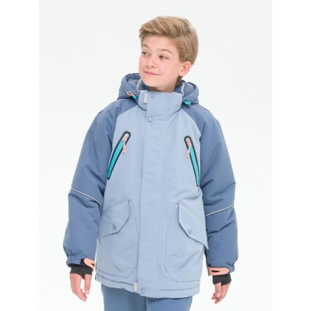 Jacket for boys, height 128 cm, gray color-1