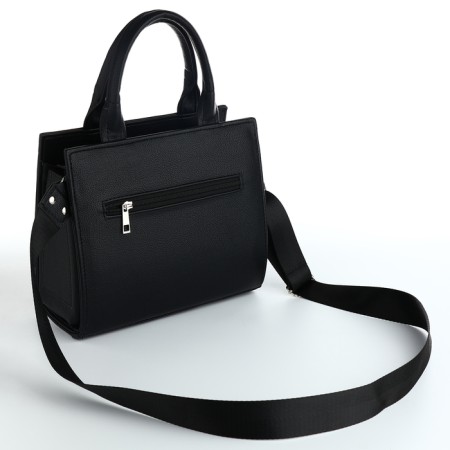 Female bag Textura, tout, average size, black color-3