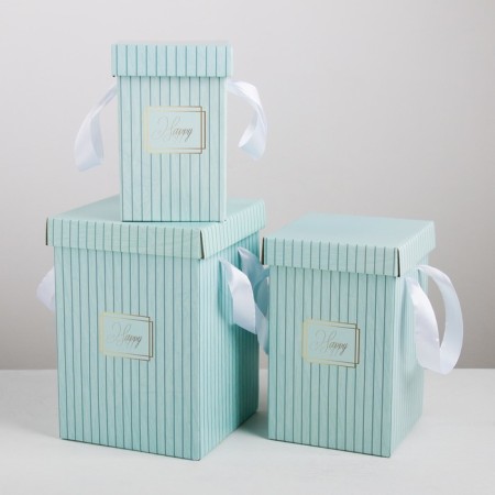 Set of boxes 3 in 1 "Happiness", 10 x 18, 14 x 23, 17 x 25 cm-1