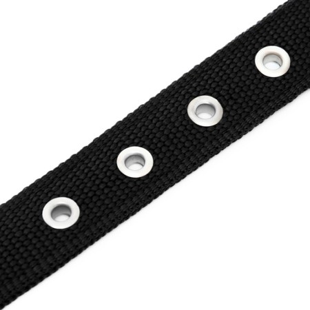 Collar "comfort" combined (polyester, artificial leather), 58 x 3 cm, Osh 45-52 cm, black 60-6