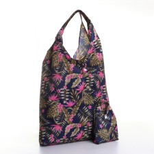Household bag on the button, folding, blue/multi -colored color