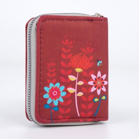 Wallet, 2 parts with a zipper, with a pen, black color-2