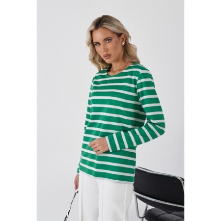 Long -line female striped Eliseeva Olesya, size 54, green color