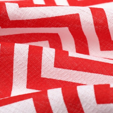 Towel 35x60cm zigzag 757-6p, red, waffle, 120 g/m, HL100%-2