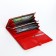 Women's wallet on magnets, red color