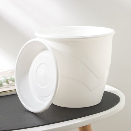 Pot for flowers with the Podon Venice, 3.1 l, d = 19 cm, white color-3