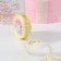Kapron tape with embossing "Happy Birthday", 25 mm, 22 ± 1 m, beige/gold color