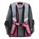 Frame backpack 39 x 29 x 17 cm, Across 410, filling: bag, pencil case, gray/pink ACR22-410-11