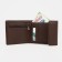 Male purse on a magnet, department for bills, for maps, for coins, brown color