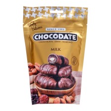 Dates with almonds in milk chocolate 
