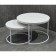 Tables Journal Loft DQ No. 1 Duae (set) D605 (475), H420 (320), toros beige marble, m/c white m