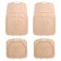 Carpets in a salon with a high side, PVC, universal, beige, set 4 pcs